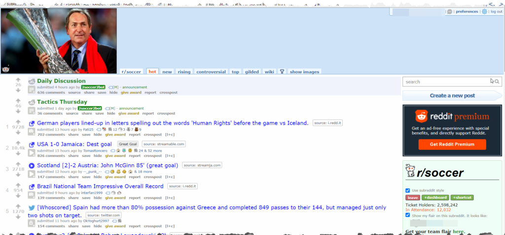 soccer discussion forum - reddit rsoccer