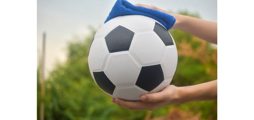 how to take care of a soccer ball - clean it regularly