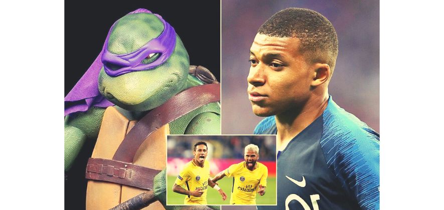 why mbappe is called turtle - facial appearance resembles fictional turtle cartoon character