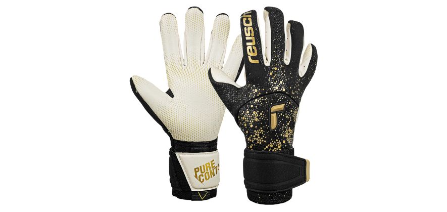 best goalkeeper gloves for grip - reusch pure contact gold x glueprint 